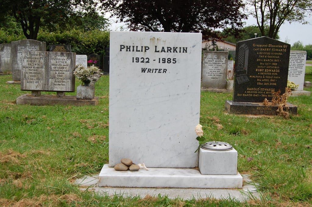 Philip Larkin's Grave | Cottingham Cemetery www.poetsgraves.… | Flickr