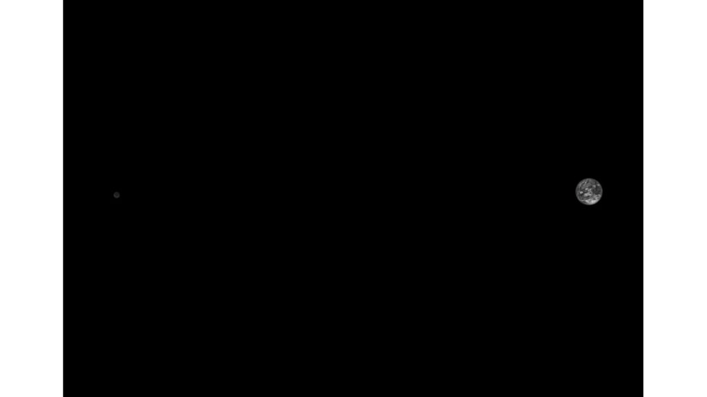 Lucy Spacecraft Earth and Moon