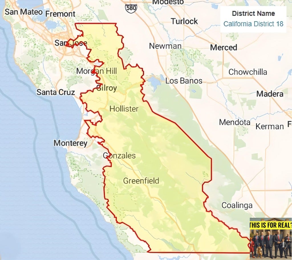 California's newly redrawn 18th Congressional District.