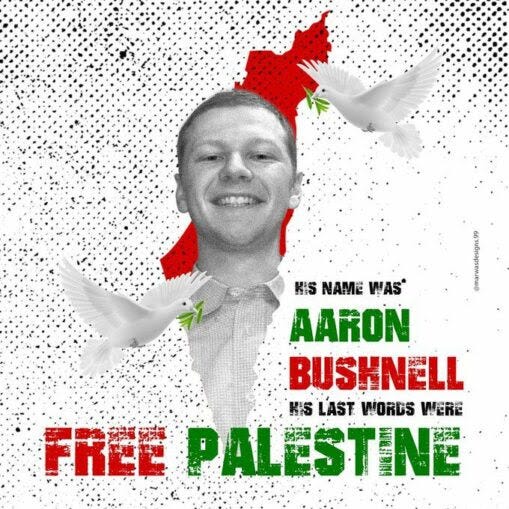 Palestinian resistance pays tribute to martyr, Aaron Bushnell