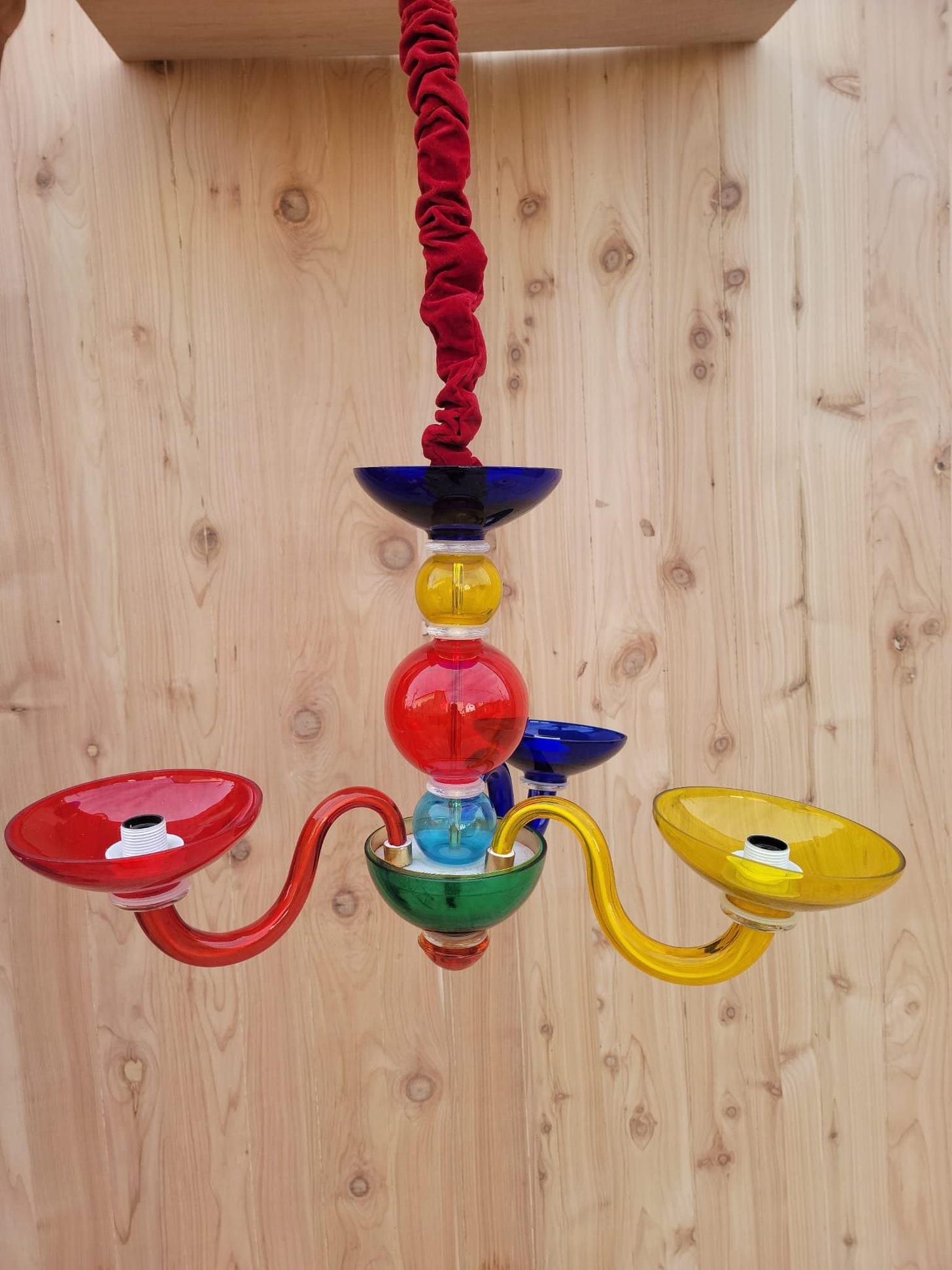 Vintage Hand Blown Murano Glass Chandelier