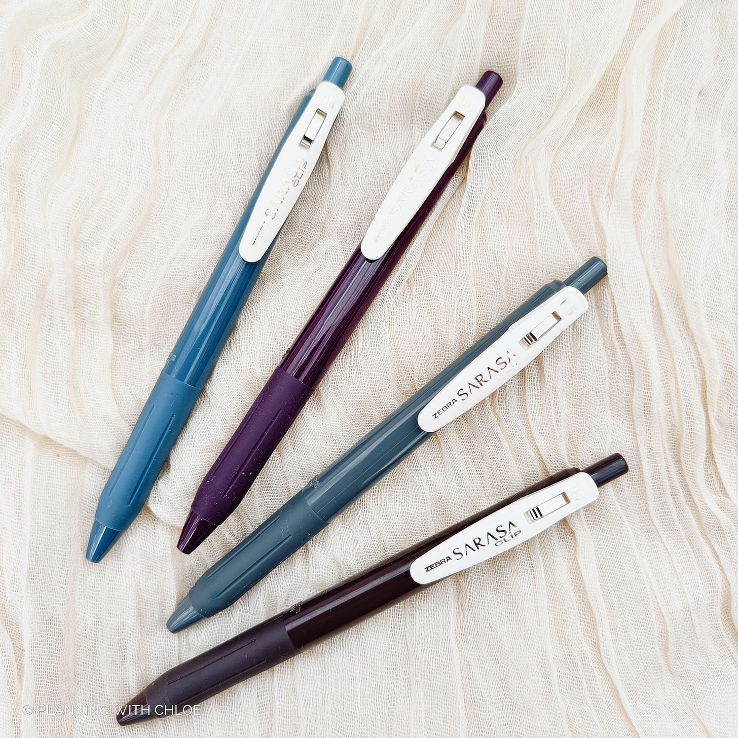 Sarasa Clip Pens by Zebra in Vintage Colours