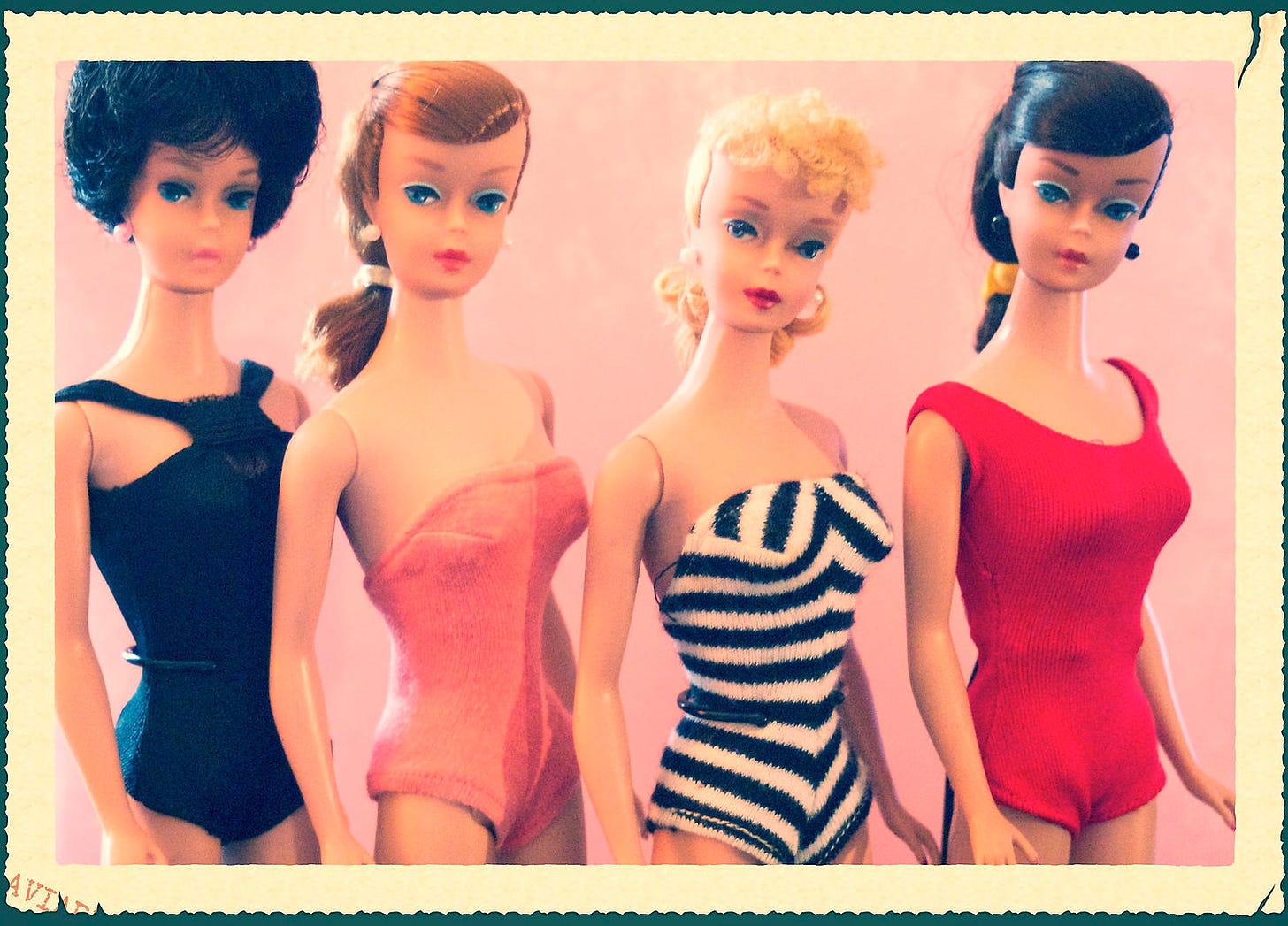 Vintage Barbie dolls show that aging for women is not easy! Image from RomitaGirl67