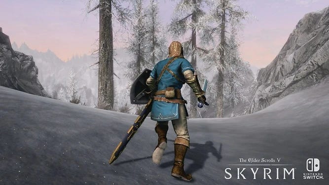  Skyrim para la Switch tiene algunas exclusivas, como el traje de Link. 