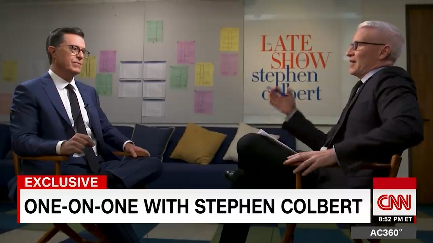 2019's best TV moment? It was Stephen Colbert answering Anderson Cooper's  question about grief. - The Washington Post
