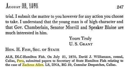 from the Papers of U.S. Grant, Vol 20, Nov 1, 1869 - Oct 31, 1870