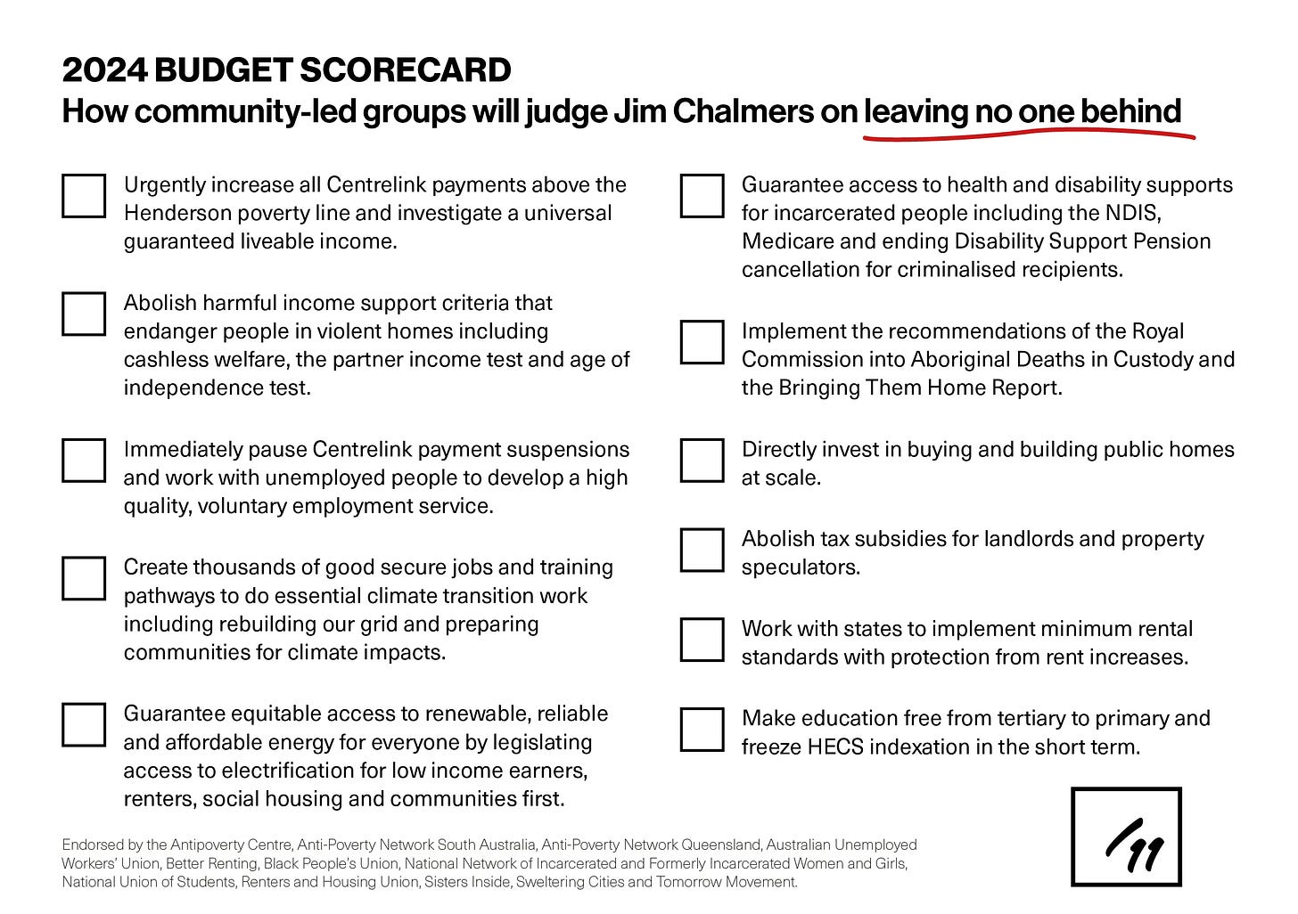 Image of scorecard items. Follow the link included after this image to access the full text.