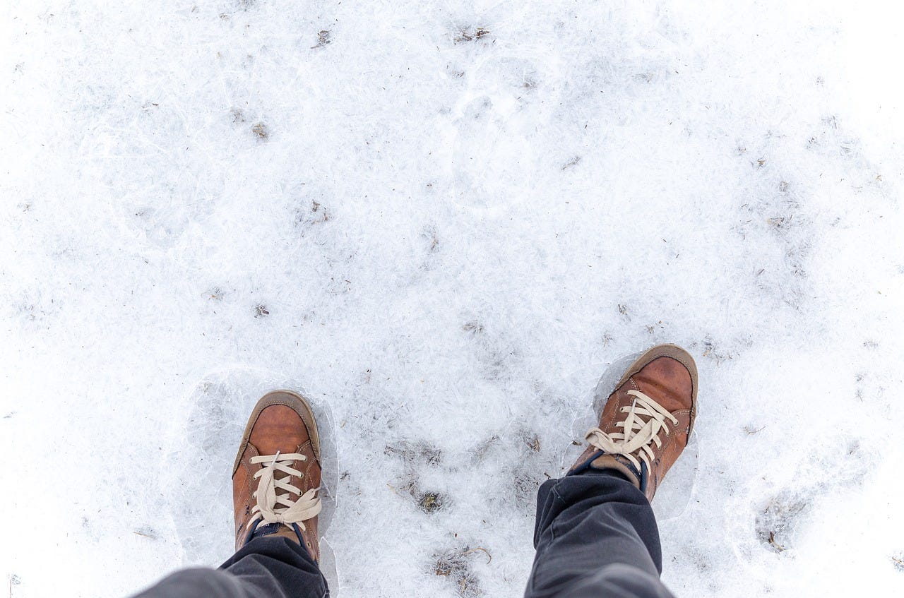 talking a walk out in the wintertime to fight sad symptoms