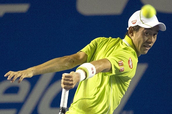 kei nishkori beats off alexandr dolgopolov atp acapulco tennis 2015