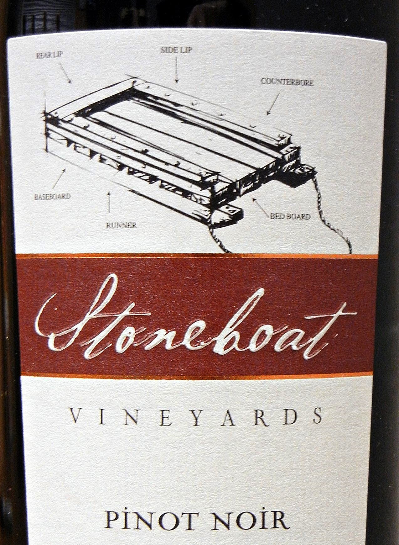 Stoneboat Pinot Noir 2007 Label - BC Pinot Noir Tasting Review 2