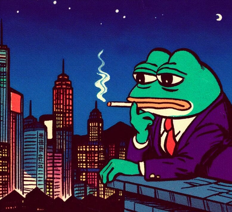 Pepe the frog sad smoking c-------- city | Pepe the Frog | Know Your Meme