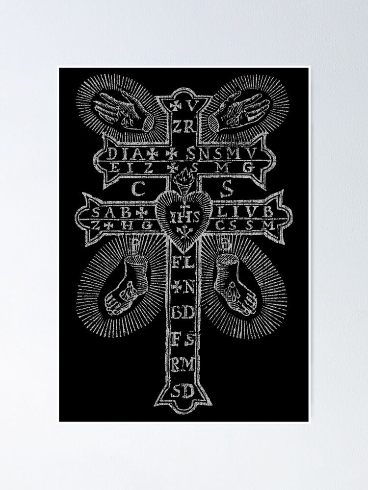 The Holy Cross, Wounds of Christ, Esoteric Christianity, Jesus, Faith  Design" Poster for Sale by ProverbialDZN | Redbubble