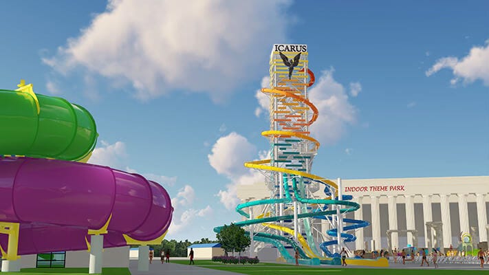 The Rise of Icarus water slide preview at Mt Olympus