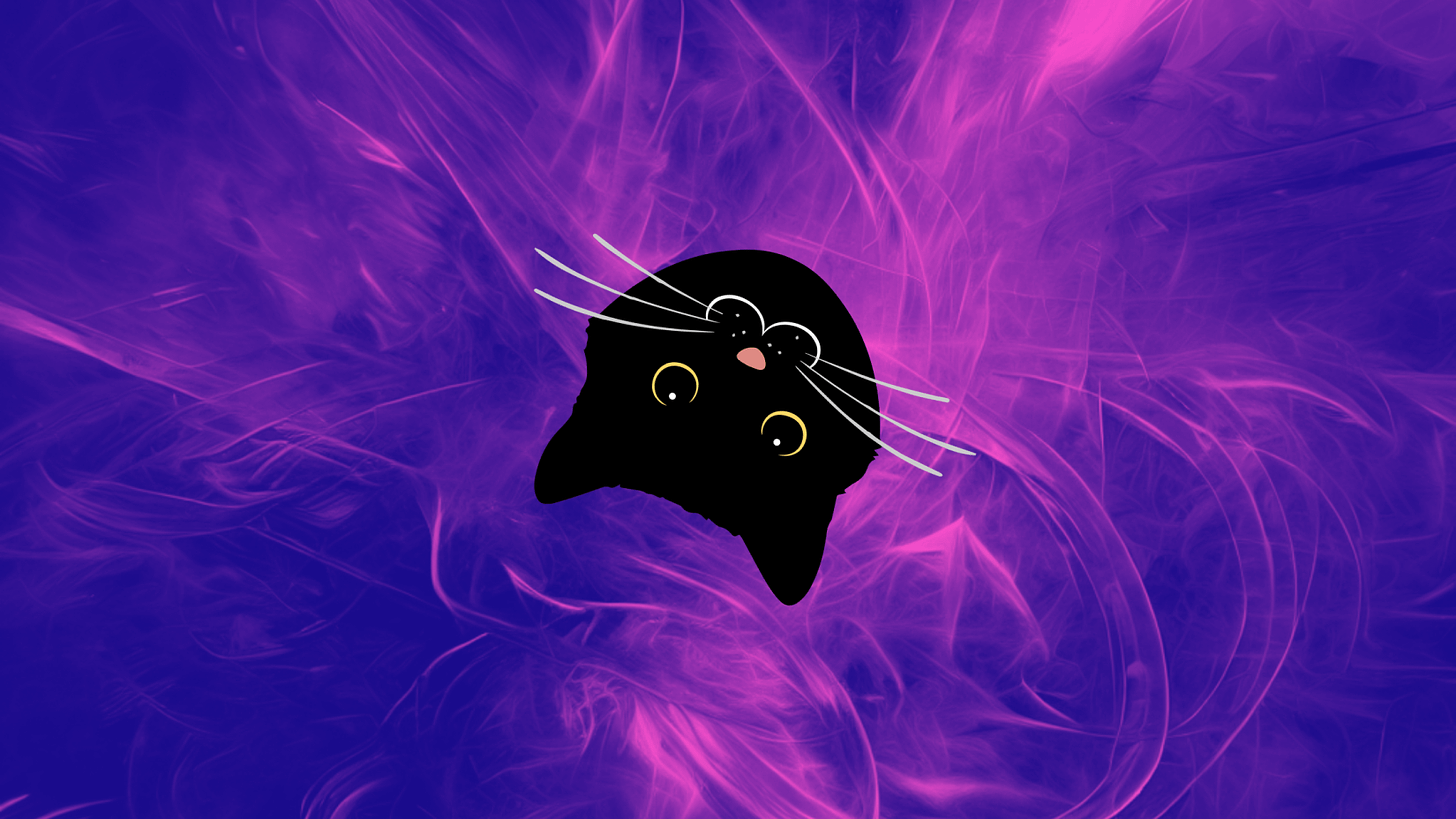 Image of abstract background and cat face