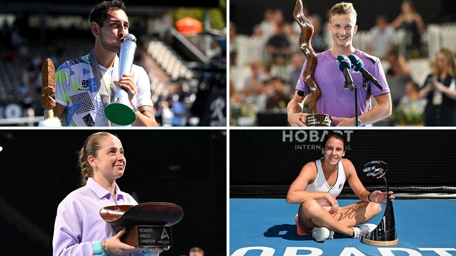 Tabilo, Lehecka, Ostapenko y Navarro, los campeones en la previa del Australian Open