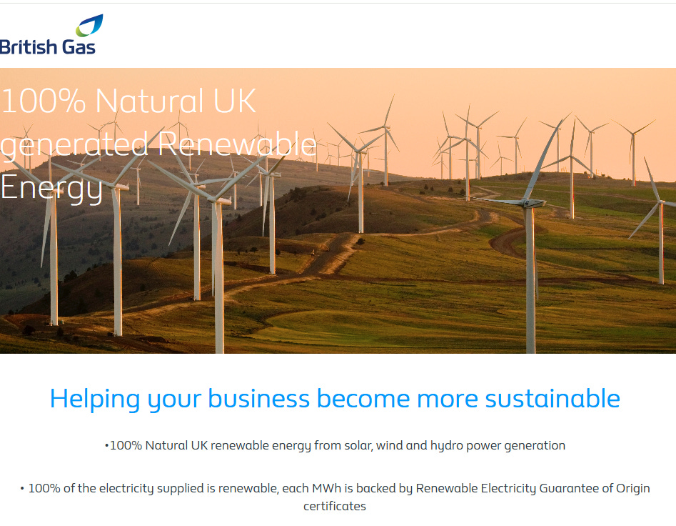 Figure 8 - British Gas Business Natural UK Renewable