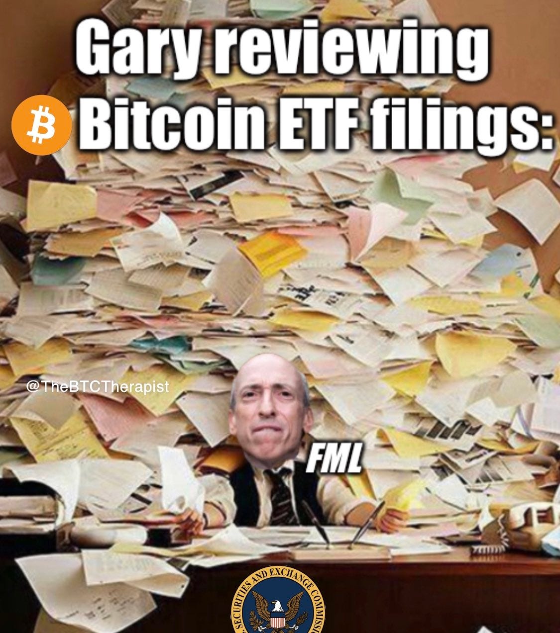 The ₿itcoin Therapist on X: "BlackRock just resubmitted an updated #Bitcoin  ETF filing at the SEC. Gary Gensler is flooded with applications. There's  no where left to run, Gary. https://t.co/q5ksbrgZ1M" / X