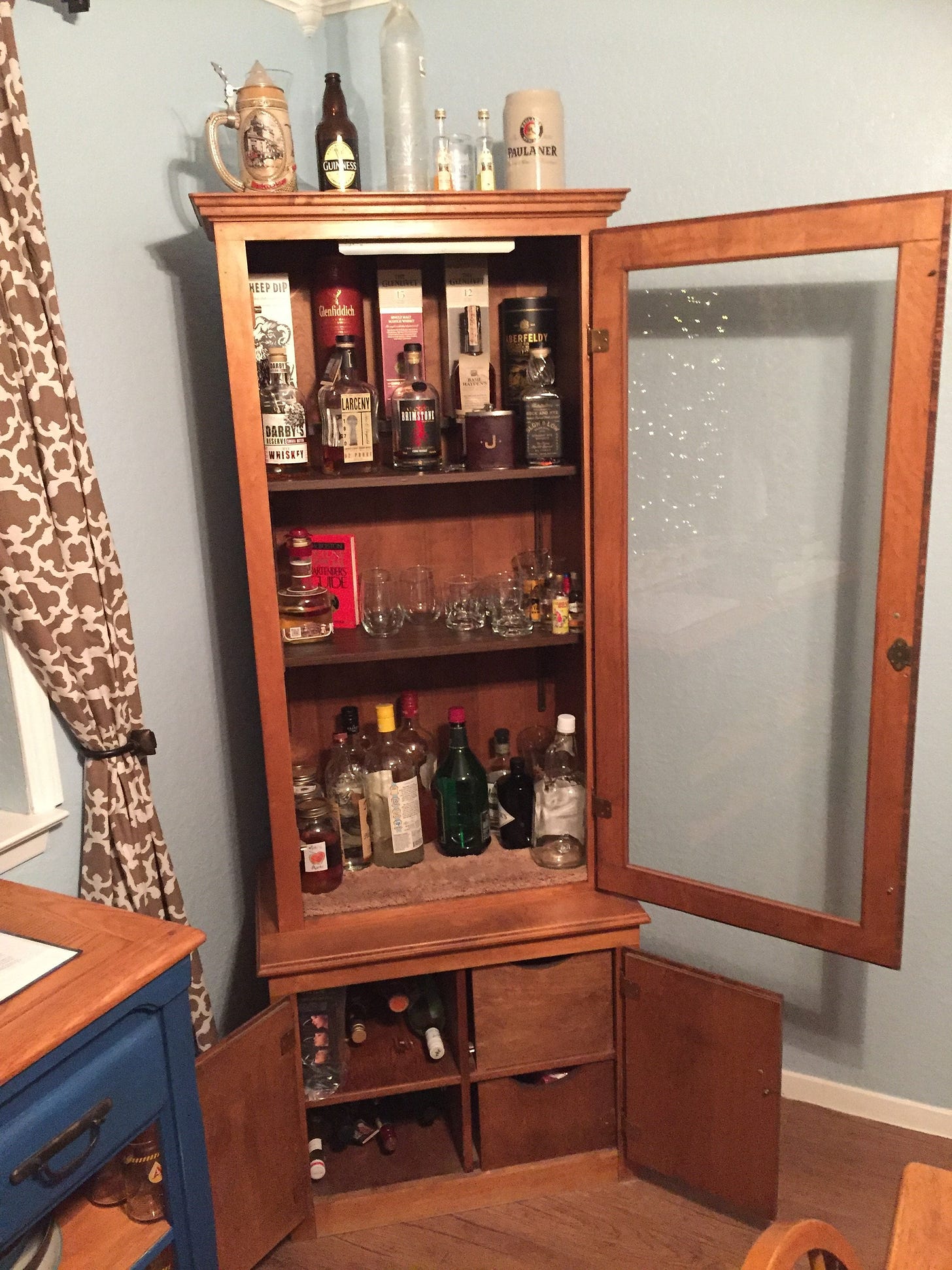 Grandpa's Gun Cabinet is My Liquor Cabinet (pics) : r/bourbon
