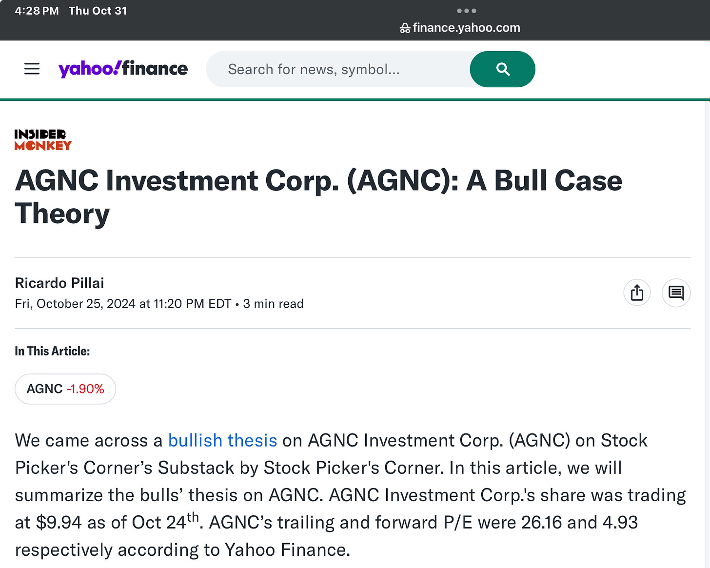 SPC featured in Yahoo Finance 