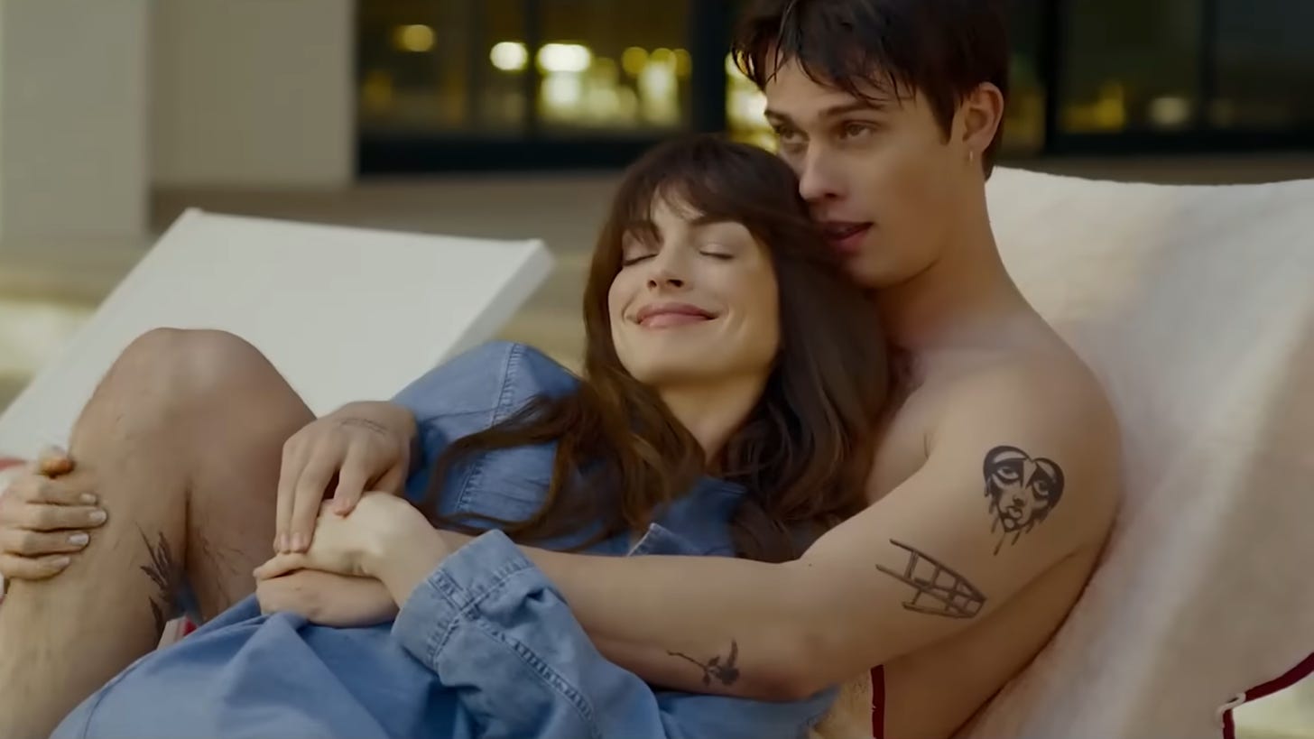 Watch Anne Hathaway & Nicholas Galitzine Share a Steamy First Kiss in The  Idea of You Trailer | Teen Vogue