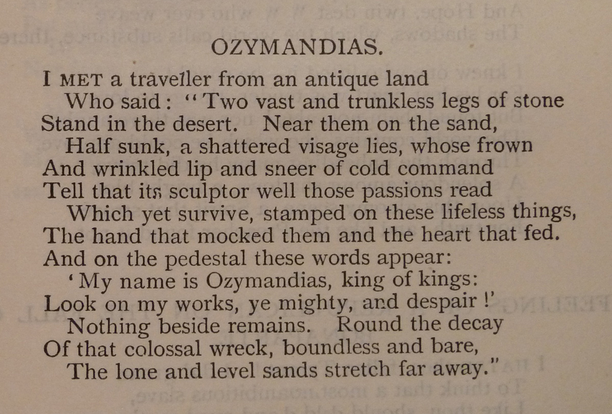 Ozymandias | Wallace Stevens Wiki | Fandom