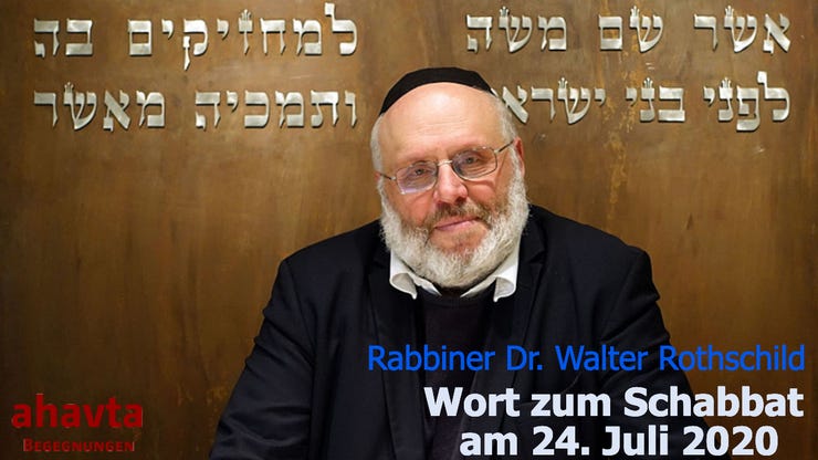 Rabbiner Walter Rothschild spricht das Wort zum Schabbat