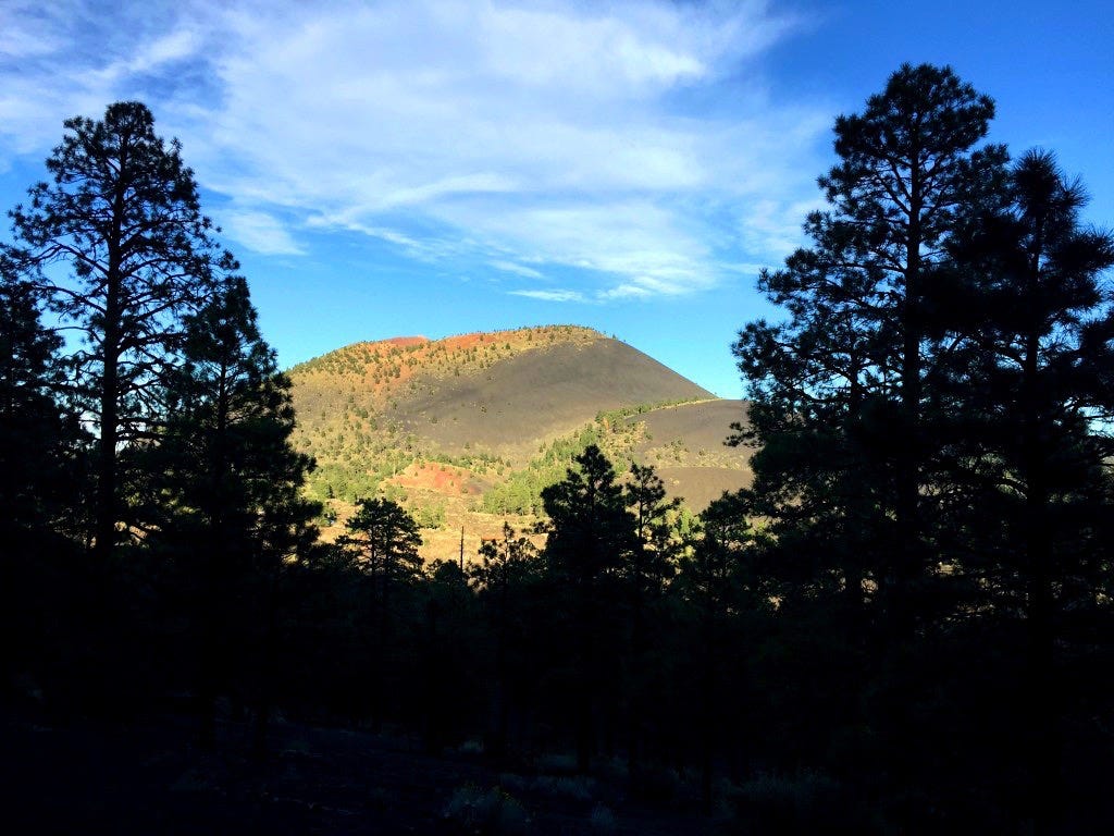 Sunset Crater at sunset