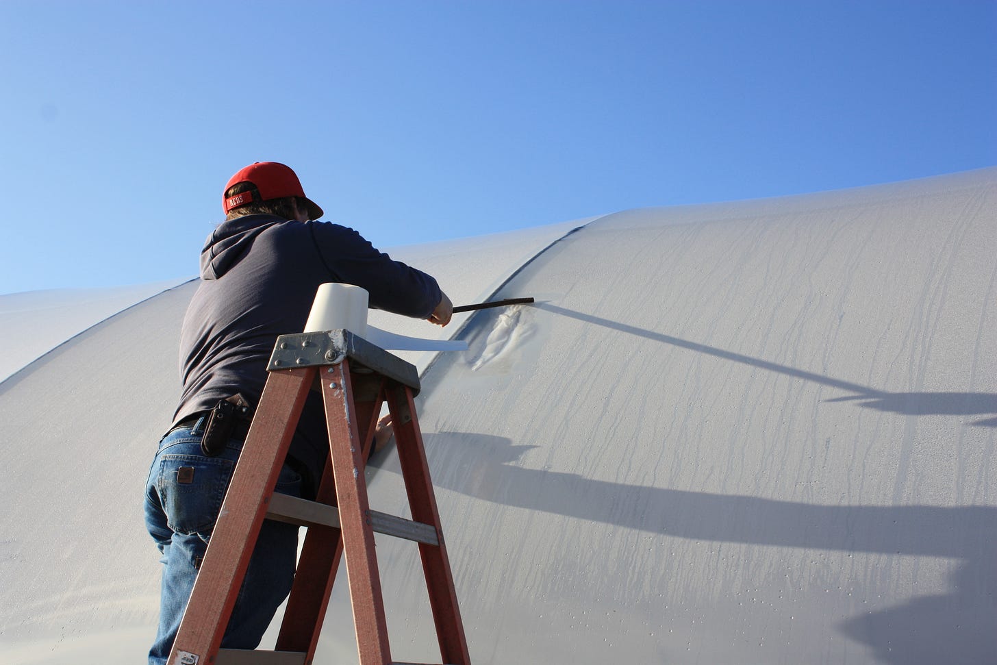 Patching a hole in a high tunnel