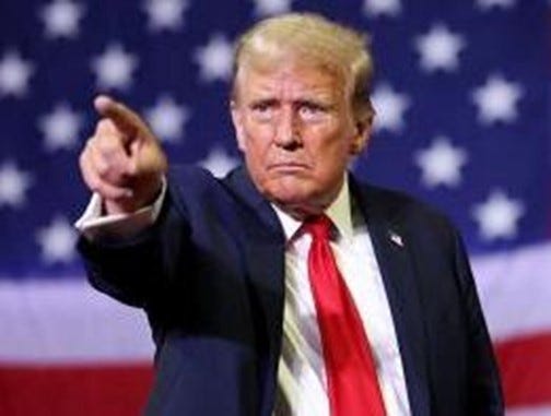 President Donald J. Trump - Pointing