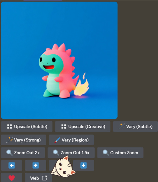 One click to go to the website from Discord. /imagine prompt: a 3D illustration of a baby dragon playing with fire — sref 2134846971 — v 6.1