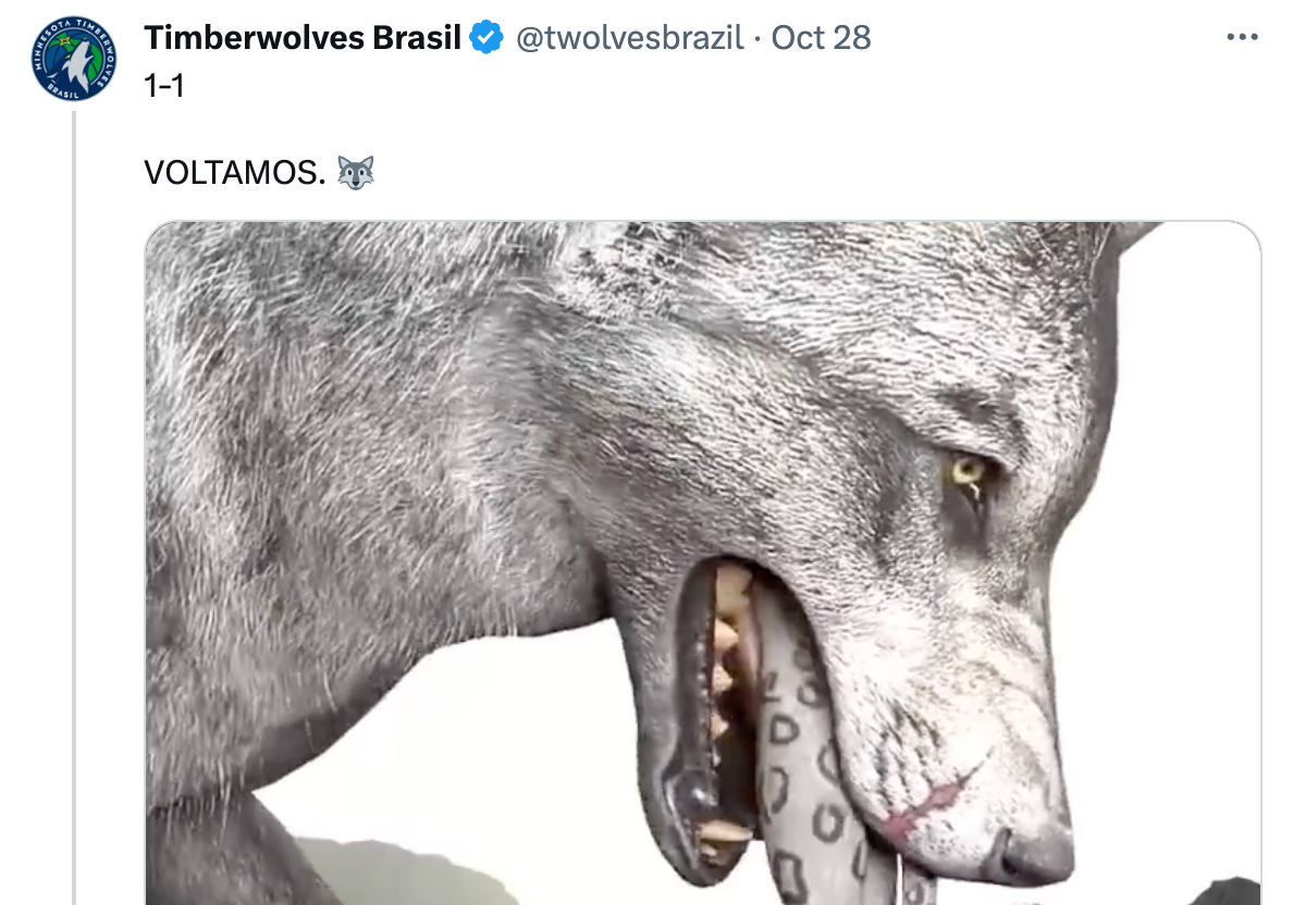 (Twitter/@twolvesbrazil)