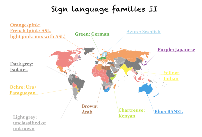 Có khoảng 400 ngôn ngữ ký hiệu trên thế giới. 
