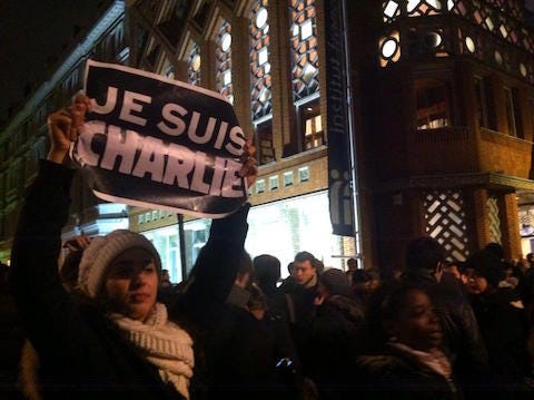 Charlie Hebdo London Vigil