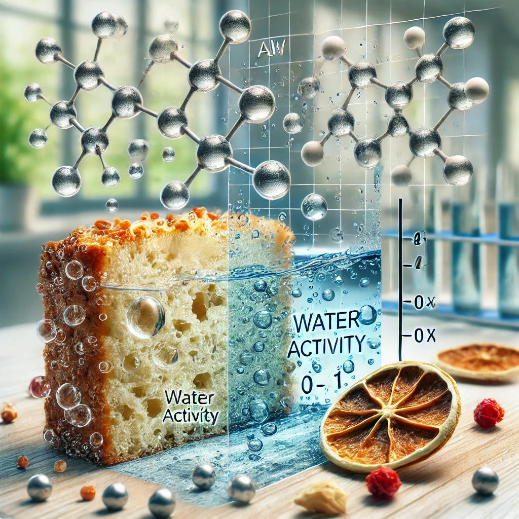Water activity under 0.85 is required to guarantee a baked goodie will not encourage bad bacteria and shorten shelf life. Water activity under 0.85 is required to guarantee a baked goodie will not encourage bad bacteria and shorten shelf life.