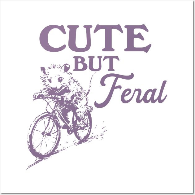 This may contain: a ferret riding on the back of a bike with words that say cute but normal