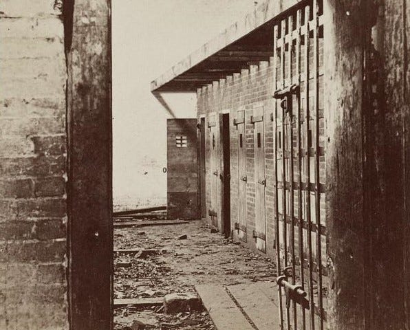 An undated photograph of a slave pen in Alexandria, Va. | Photo c/o the Library of Congress.