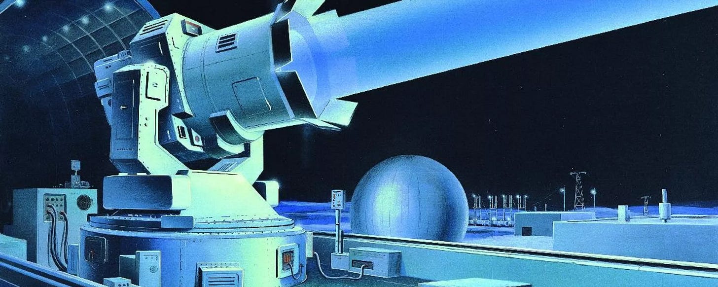 Soviet-ground based laser installation, as envisioned by the Defense Intelligence Agency in a 1980s brochure. - Sputnik International, 1920, 12.09.2023