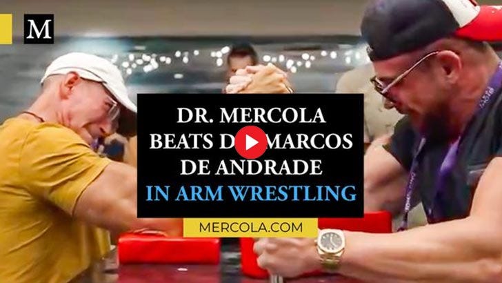 Dr. Mercola Beats Dr. Marcos de Andrade in Arm Wrestling