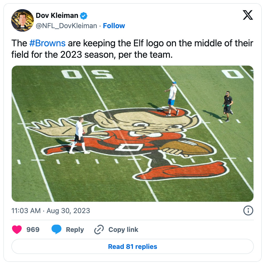 Brownie the Elf, the Cleveland Browns' new midfield logo, explained 