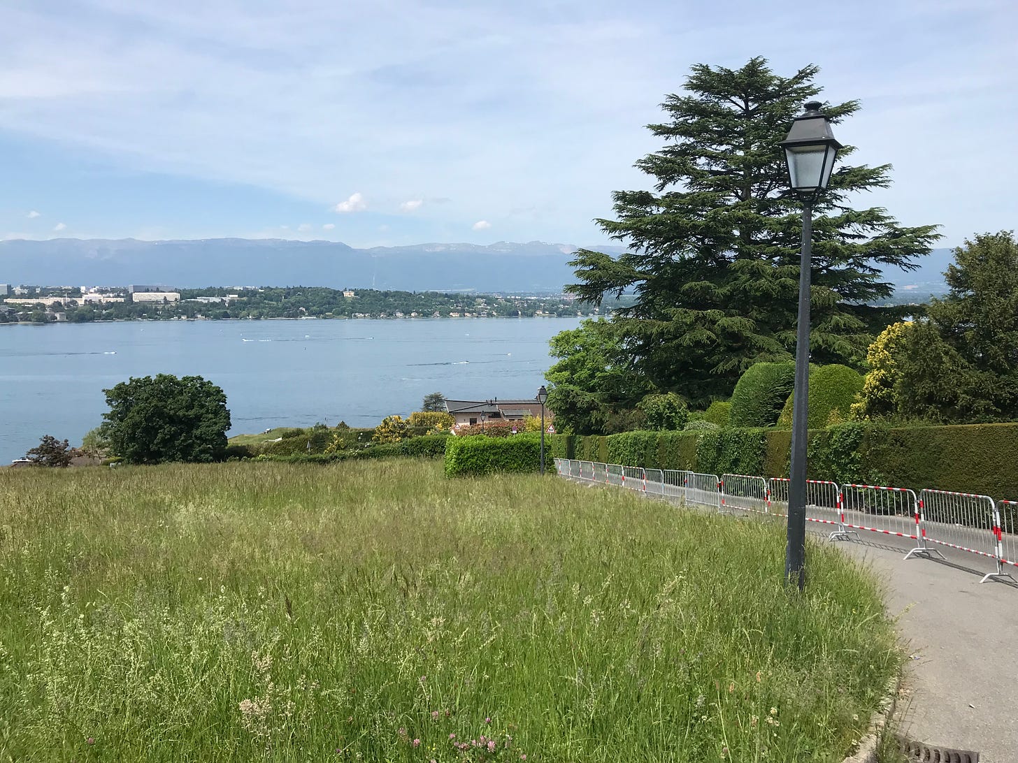 A sunny day overlooking Lake Geneva