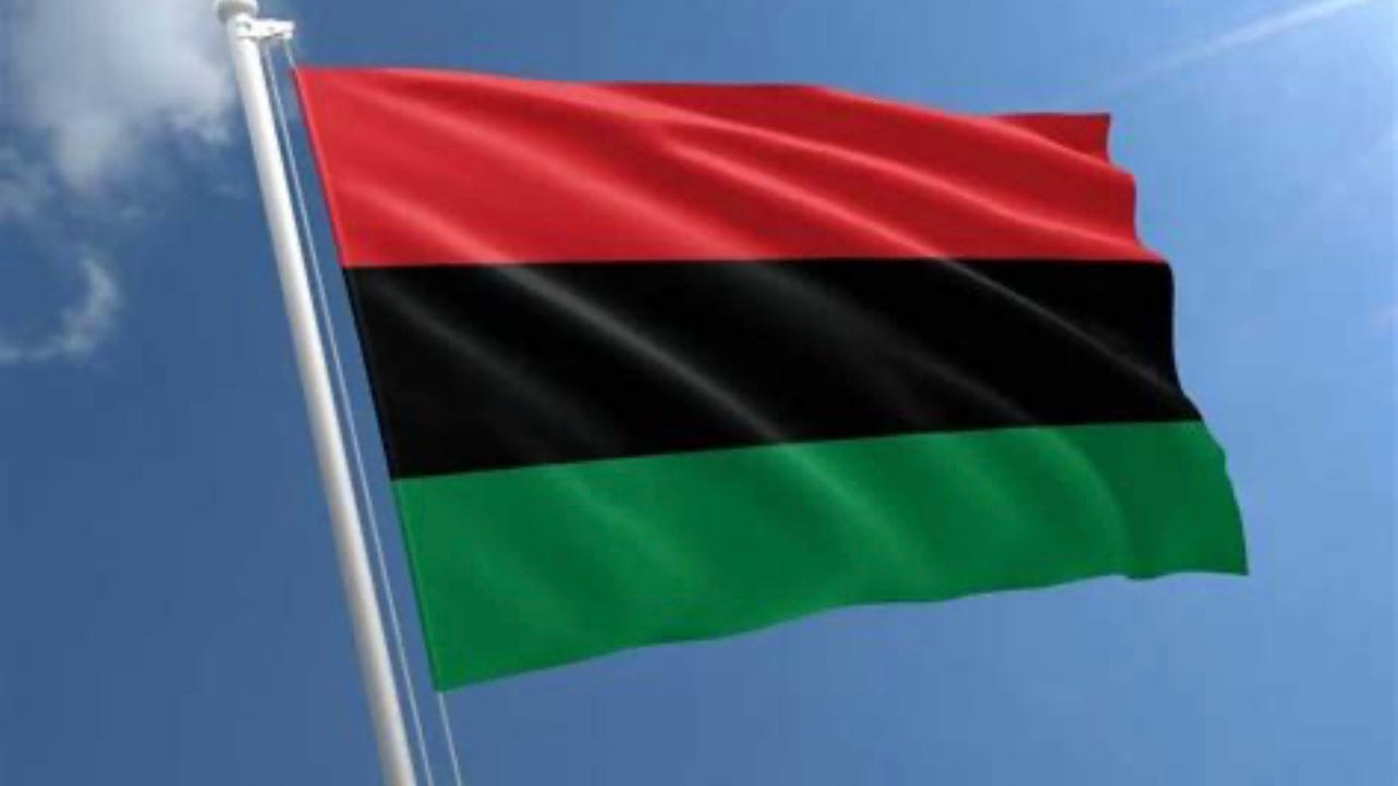 Pan-African flag also known as the Marcus Garvey flag