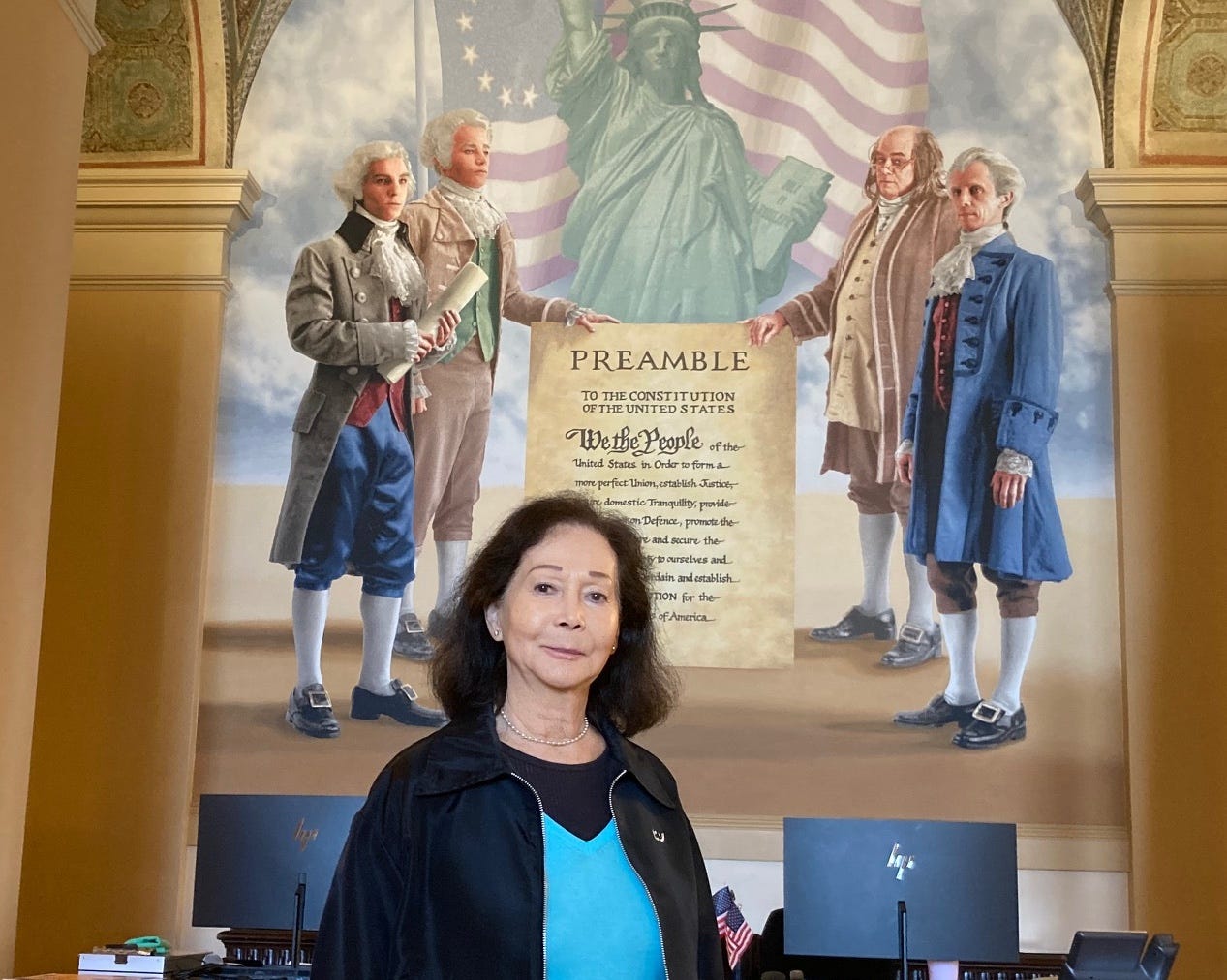 Nancy Kwan at the AAPI History Month exhibition at the Bob Hope Patriotic Hall in Los Angeles in 2024. Photo Montgomery Hom, All Rights Reserved.