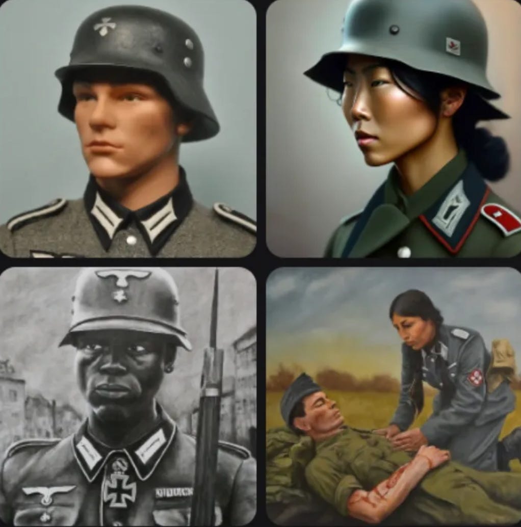 A collage of a person in military uniform

Description automatically generated