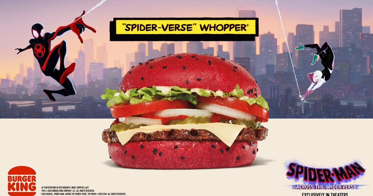 Popverse tried Burger King's new red Spider-Verse Whopper so you don't have  to | Popverse