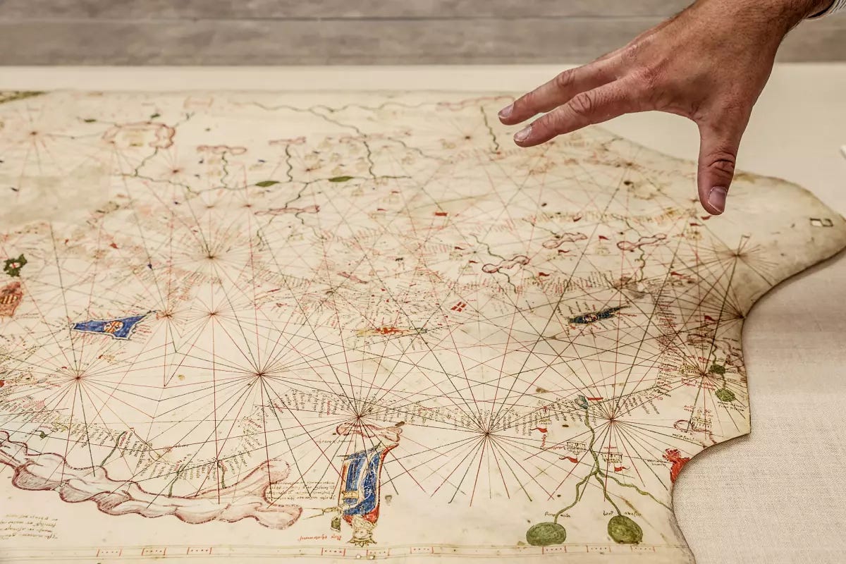 A 14th century Portolan Chart that was discovered recently at an estate sale is asking for $7.5 Million.
