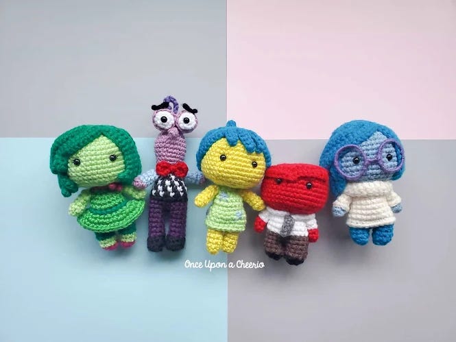 Crochet Pixar's Inside Out Amigurumi Dolls