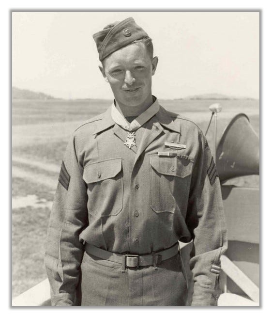 Headshot of Johnson, in uniform. He is wearing his medal.