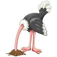 Ostrich Head in Sand Proverb Cartoon ...
