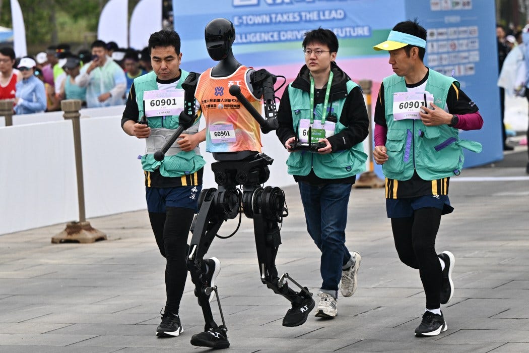 Humanoid robots stride into the future with half marathon in China
