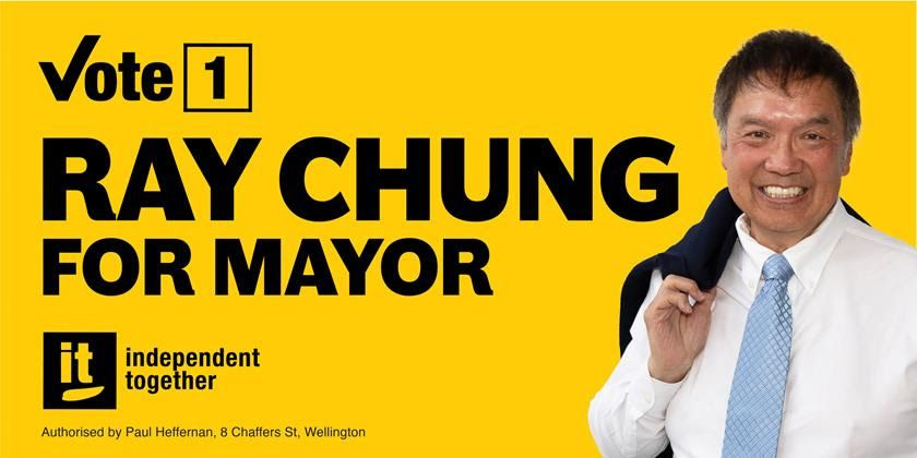 Wellington.Scoop » Ray Chung launching campaign for Wellington mayoralty